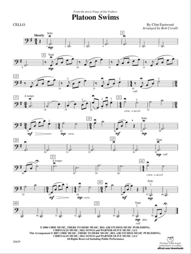 Platoon Swims (from Flags of Our Fathers): Cello