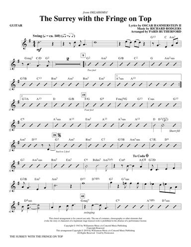 The Surrey With The Fringe On Top (from Oklahoma!) (arr. Paris Rutherford) - Guitar