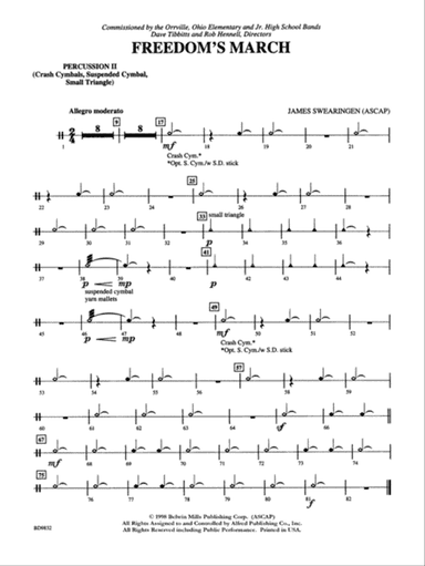 Freedom's March: 2nd Percussion