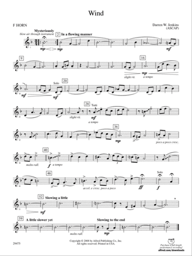 Wind: 1st F Horn