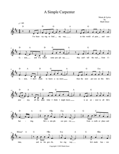 He's a Simple Carpenter