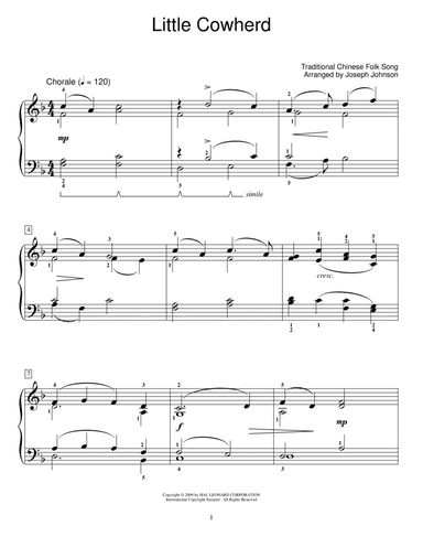 Little Cowherd (arr. Joseph Johnson)