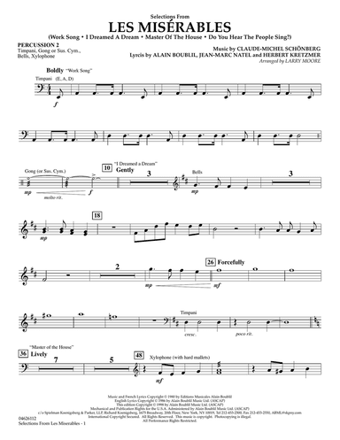 Selections from Les Misérables (arr. Larry Moore) - Percussion 2