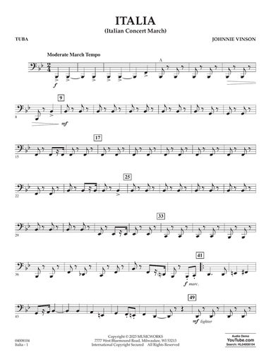 Italia (Italian Concert March) - Tuba