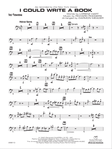 I Could Write a Book: 3rd Trombone