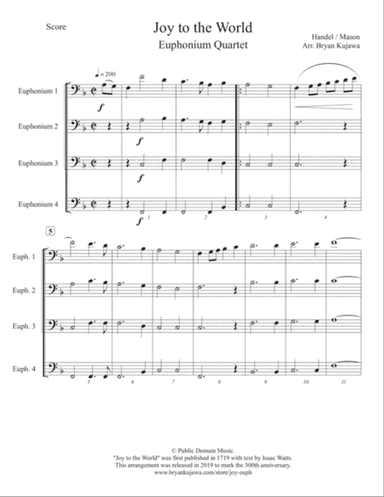 Joy to the World - Euphonium Quartet
