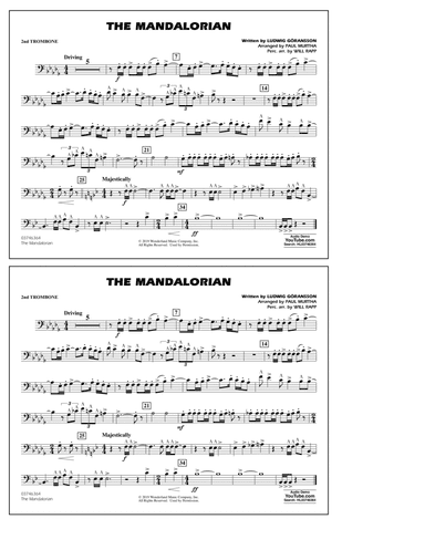 The Mandalorian (from Star Wars: The Mandalorian) (arr. Paul Murtha) - 2nd Trombone