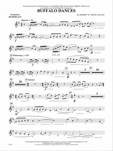Buffalo Dances: (wp) 4th Horn in E-flat