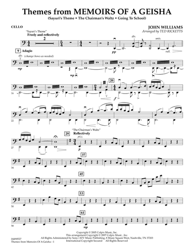 Themes from Memoirs of a Geisha - Cello