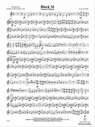 Block M: (wp) B-flat Tuba T.C.