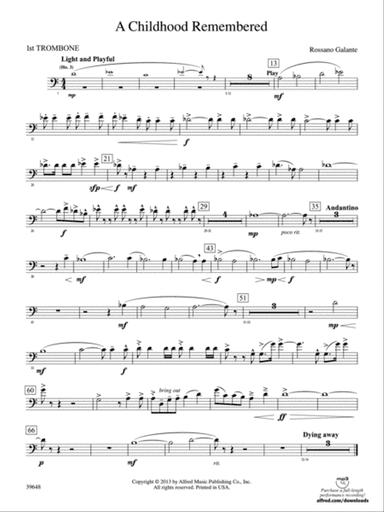 A Childhood Remembered: 1st Trombone