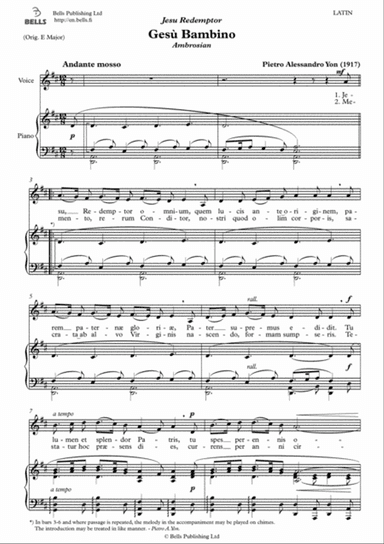 Gesu Bambino (D Major)
