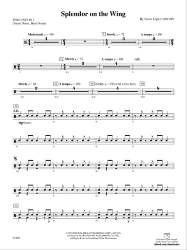 Splendor on the Wing: 1st Percussion