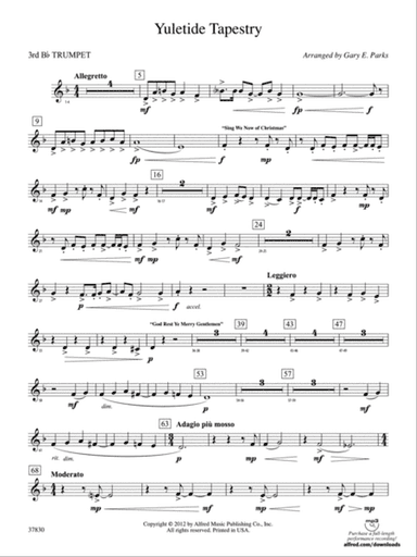 Yuletide Tapestry: 3rd B-flat Trumpet
