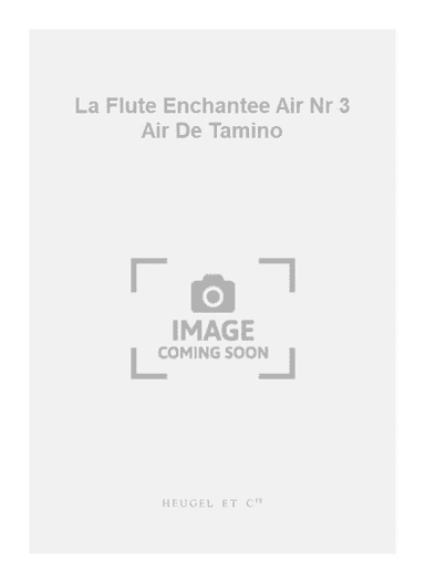 La Flute Enchantee Air Nr 3 Air De Tamino