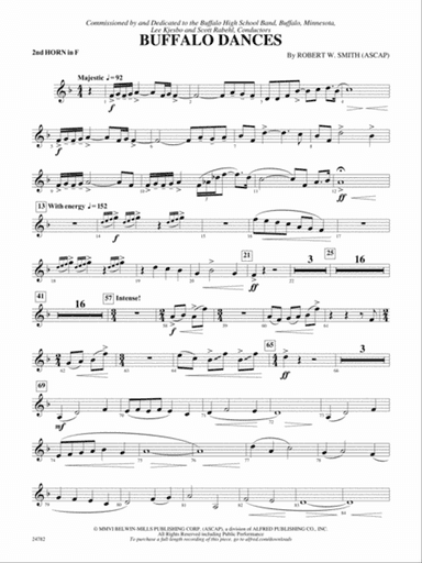 Buffalo Dances: 2nd F Horn