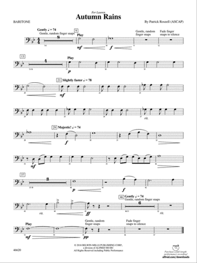 Autumn Rains: Baritone B.C.