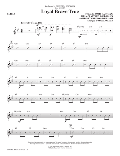 Loyal Brave True (from Mulan) (arr. Mark Brymer) - Guitar