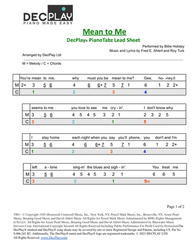 Mean To Me