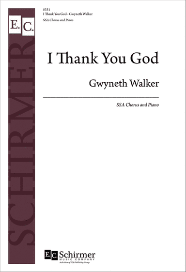 I Thank You God (SSA Choral Score)