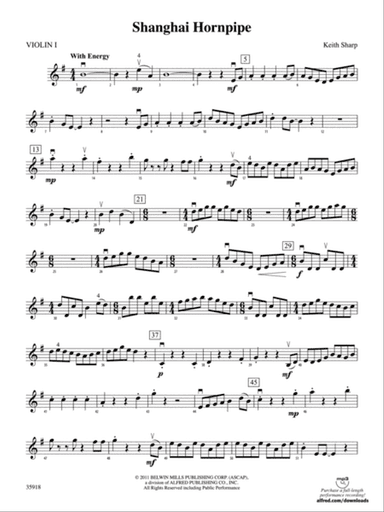 Shanghai Hornpipe: 1st Violin