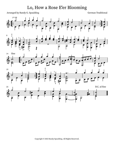 Lo, How a Rose E'er Blooming
