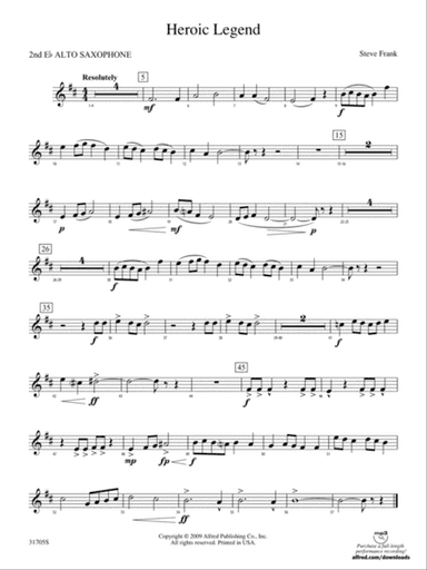 Heroic Legend: 2nd E-flat Alto Saxophone