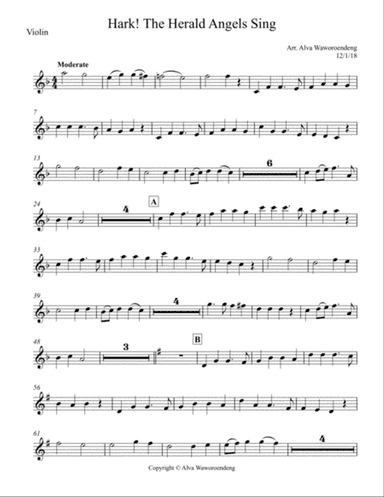 Hark the Herald Angel's Sing Violin