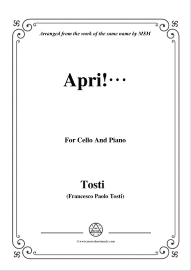 Tosti-Apri!, for Cello and Piano