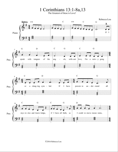 The Greatest of These Is Love! 1Cor 13