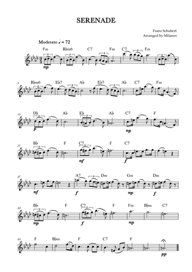 Serenade | Schubert | Lead Sheet | F minor
