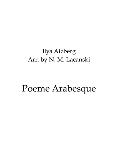 Poeme Arabesque