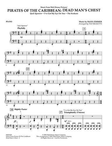 Music from Pirates of the Caribbean: Dead Man's Chest - Piano