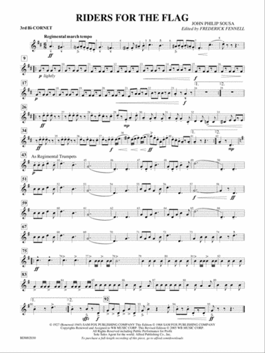 Riders for the Flag: 3rd B-flat Cornet