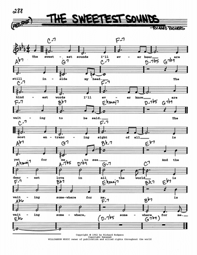 The Sweetest Sounds (Low Voice)