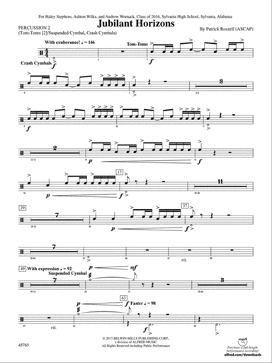 Jubilant Horizons: 2nd Percussion
