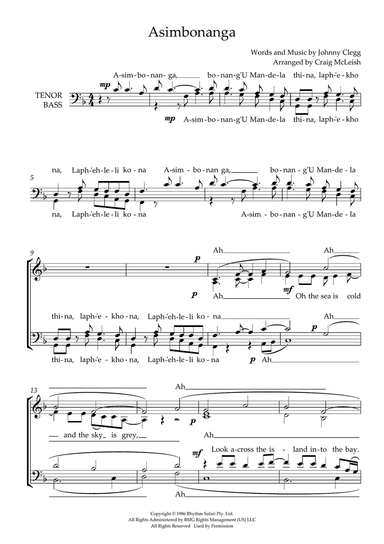 Asimbonanga (arr. Craig McLeish)