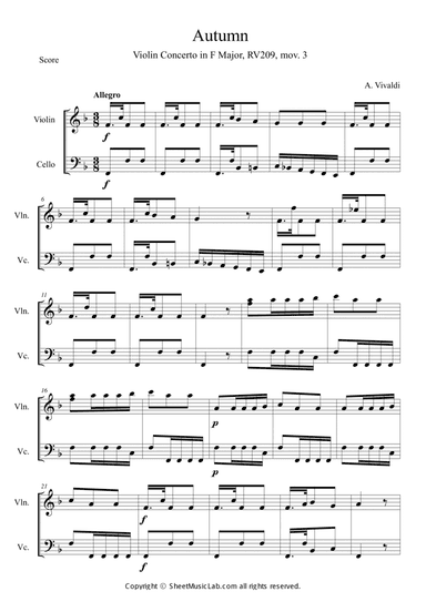 The Four Seasons: Autumn 3rd Movement