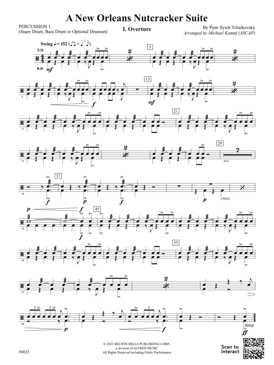 A New Orleans Nutcracker Suite: 1st Percussion