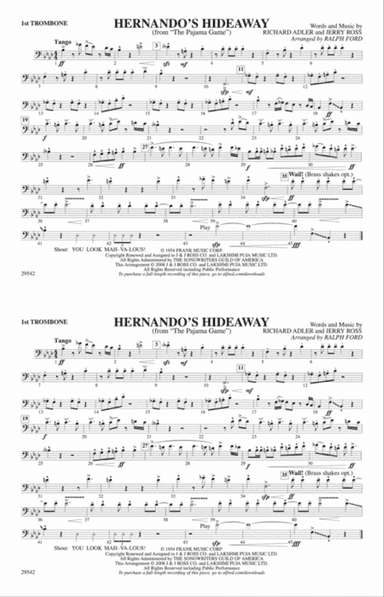 Hernando's Hideaway: 1st Trombone