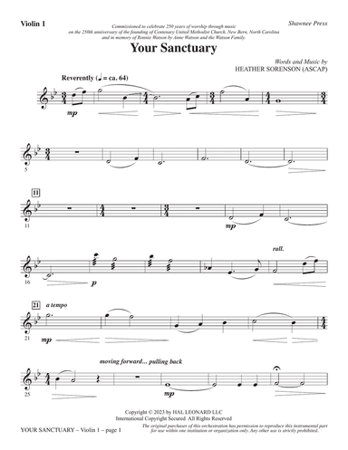 Your Sanctuary - Violin 1