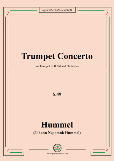 Hummel-Trumpet Concerto,in E Major,S.49