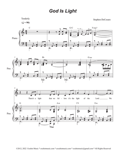 God Is Light (Unison choir - Medium Key)