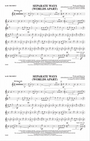 Separate Ways (Worlds Apart): 1st B-flat Trumpet