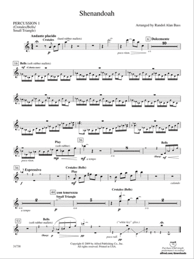 Shenandoah: 1st Percussion