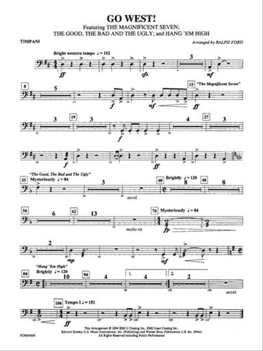 Go West! (Medley): Timpani