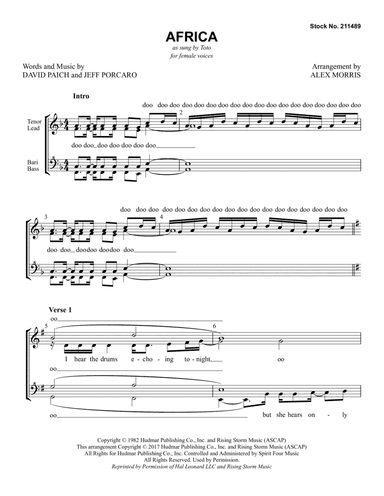 Africa (arr. Alex Morris)