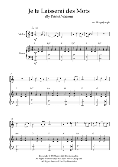 Je Te Laisserai Des Mots