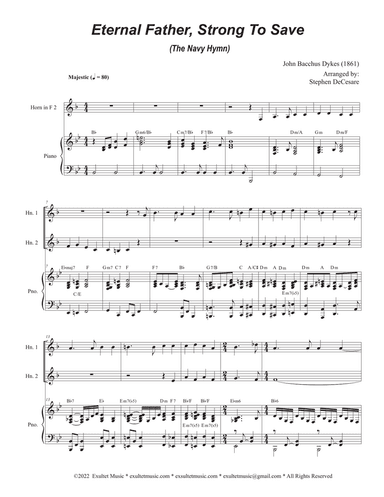 Eternal Father, Strong To Save (The Navy Hymn) (French Horn Duet)