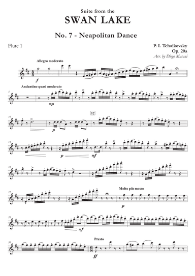 "Neapolitan Dance" from Swan Lake Suite for Flute Quartet